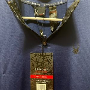 Men’s Spyder Active 3/4 zip pull over new with tags